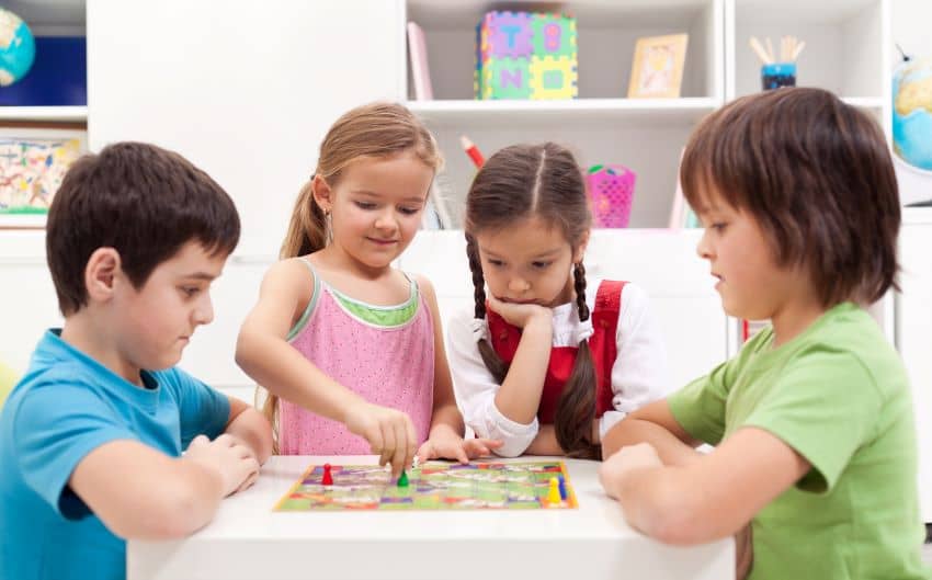 Group of kids in a learning environment