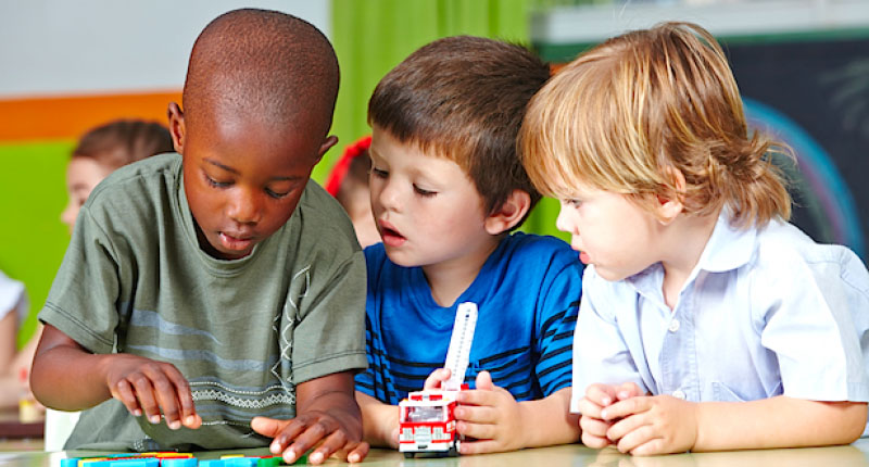 children learning at daycare